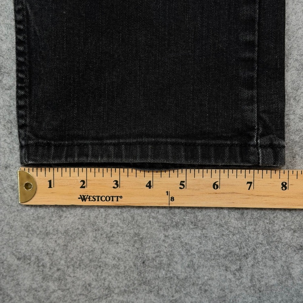 Levi's 505 Regular Fit Men's Black Jeans Size 34x28 Straight Leg Faded Denim - Picture 8 of 10